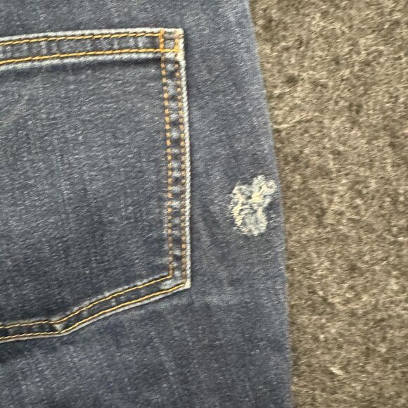 Tory Burch Jeans Womens 29 Blue Straight Leg Stretch Denim Logo Mid Rise - Picture 9 of 13